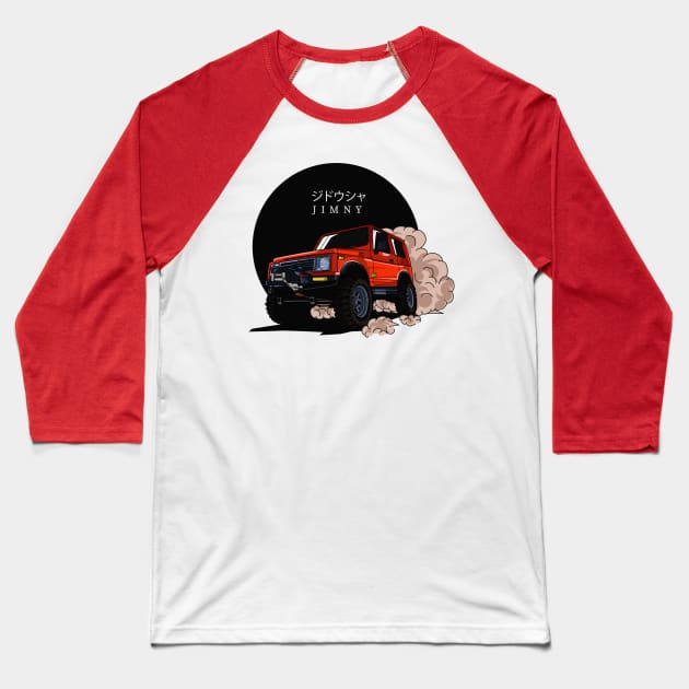 Jimny Adventure Baseball T-Shirt by CoretanVector